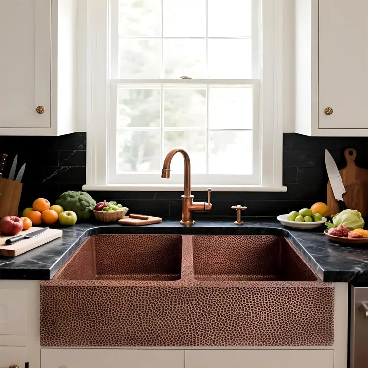 ct copper tailor 33' copper farmhouse kitchen sink