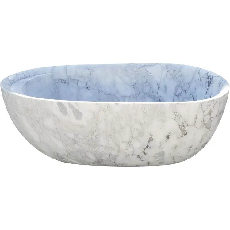 ct copper tailor 60' handcrafted arabescato marble bathtub