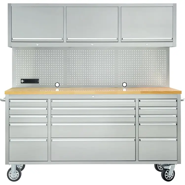 ct copper tailor 72 inch rolling tool chest 3 upper cabinets