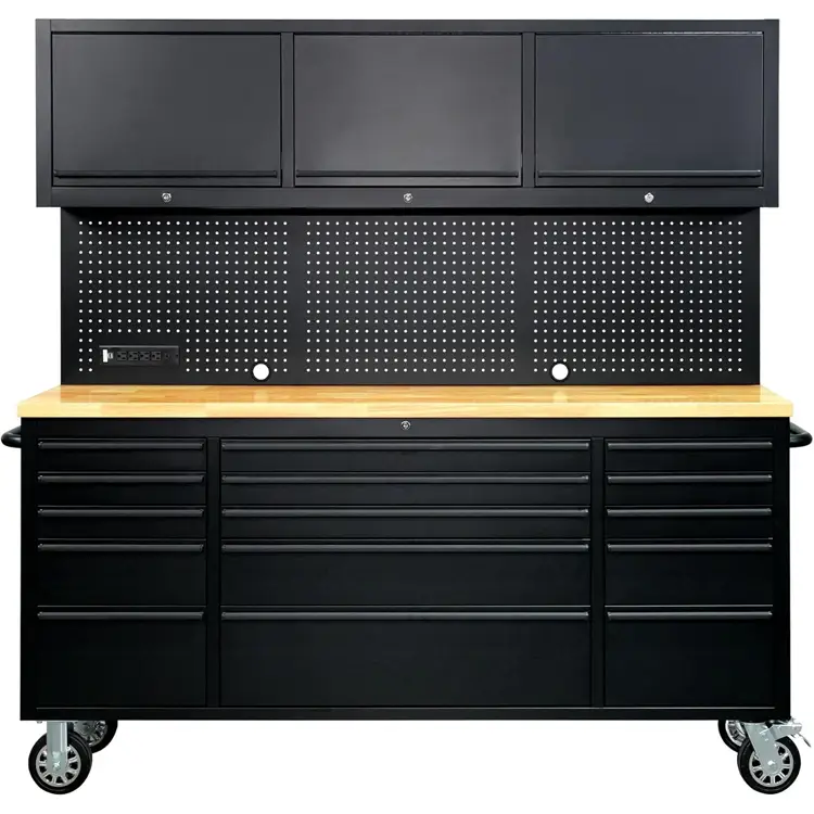 ct copper tailor 72 inch tool chest with integrated power strip