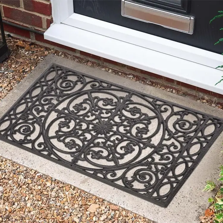 ct copper tailor cast iron classic scroll works doormat